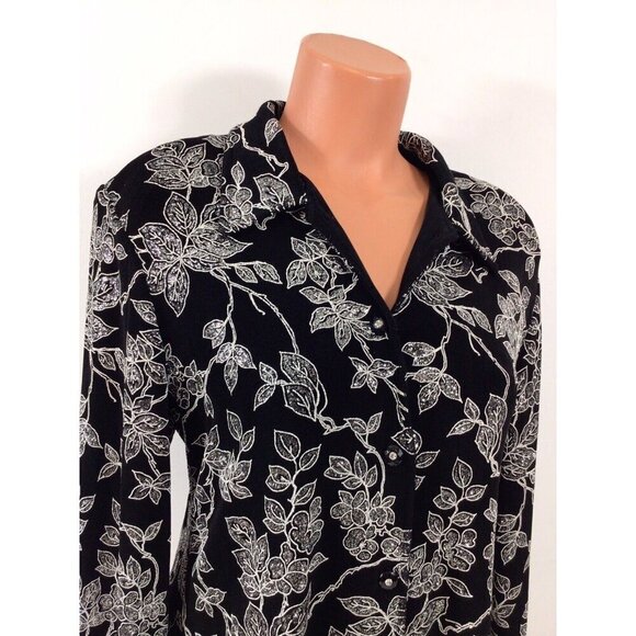 Ronni Nicole Sequin Blouse Top Womens 8 - Picture 2 of 7